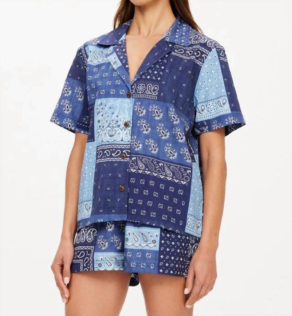 NEW THE UPSIDE women's mascada andie shirt in bandana